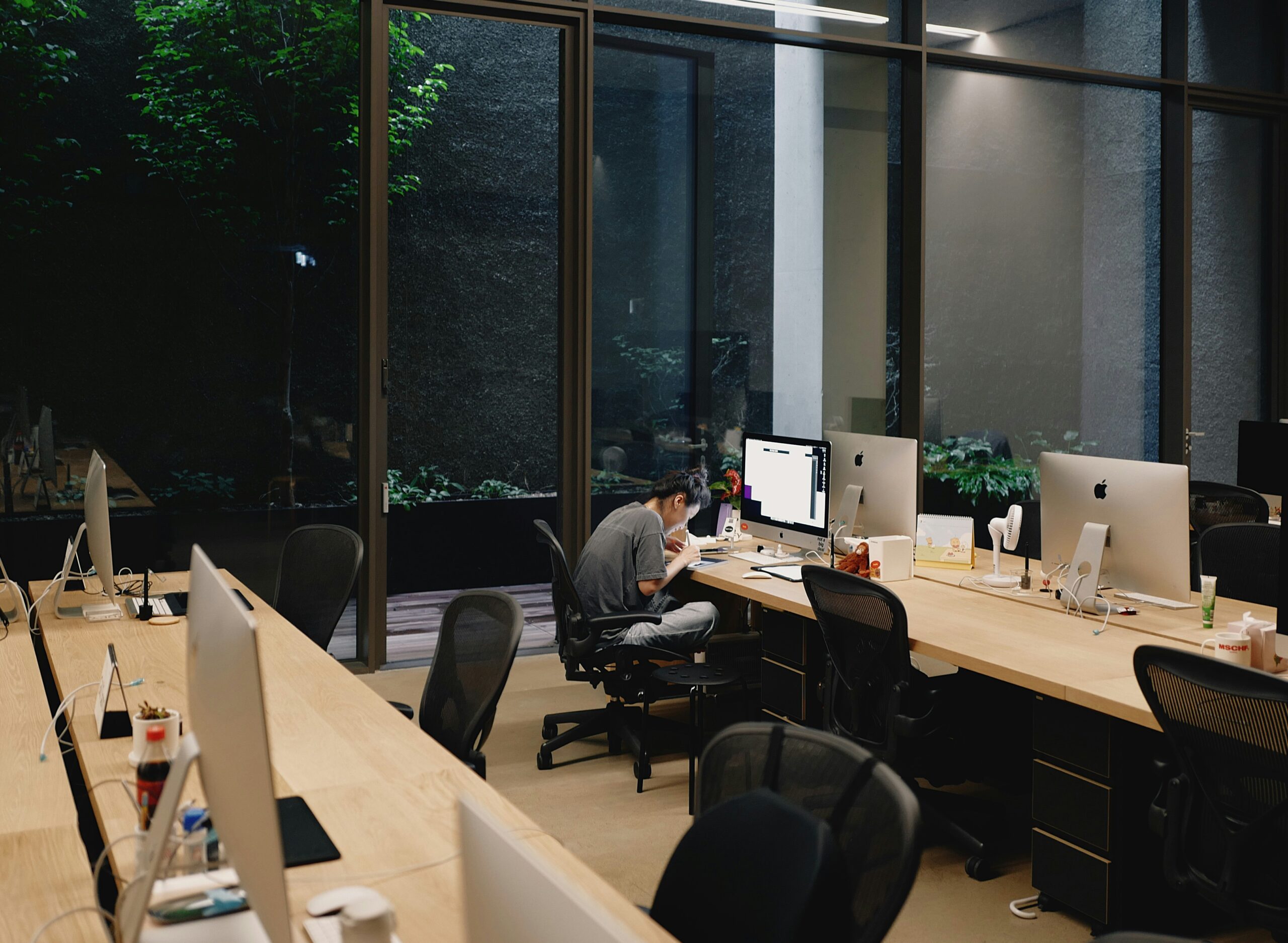 worker doing overtime